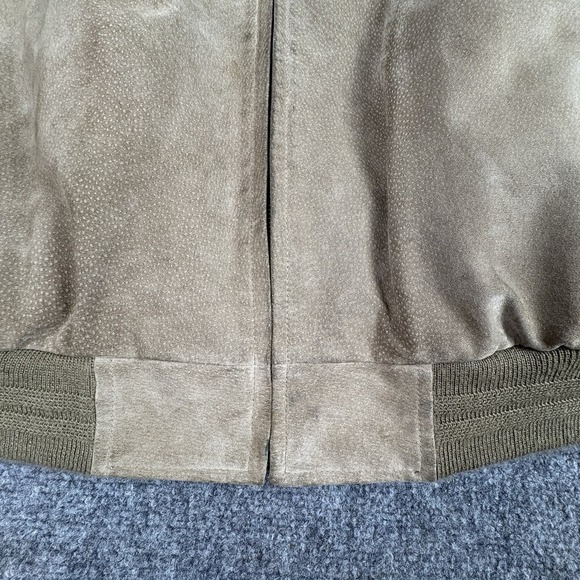 Vintage John Ashford Suede Leather Bomber Jacket Men XL Distressed Y2K Gorpcore - Picture 10 of 16